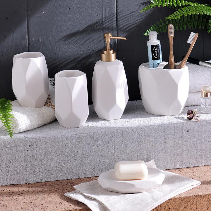 Ceramic bathroom wash five-piece bathroom set - Pacisia