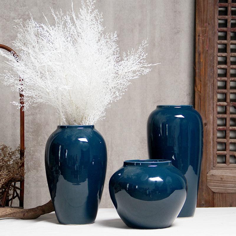 Ceramic Countertop Vase Color Glaze Landscape Flower Arrangement Ornaments - Pacisia