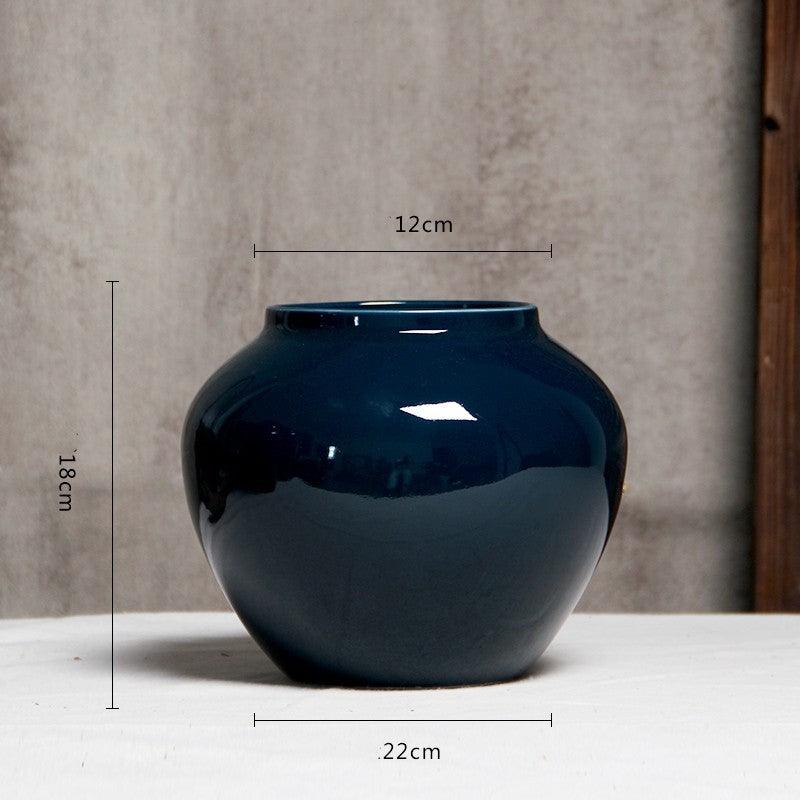 Ceramic Countertop Vase Color Glaze Landscape Flower Arrangement Ornaments - Pacisia
