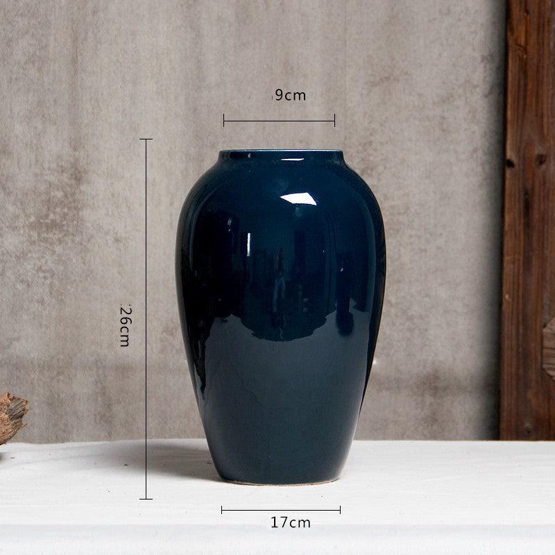 Ceramic Countertop Vase Color Glaze Landscape Flower Arrangement Ornaments - Pacisia