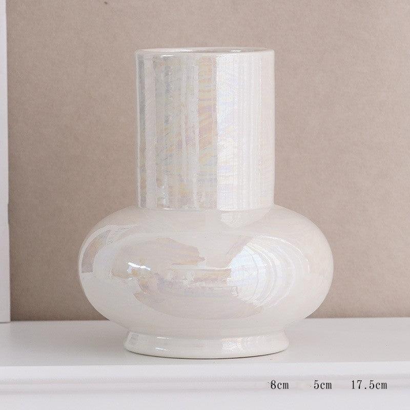 Ceramic Decorative Vase Water Raised Flowers Building Blocks Living Room - Pacisia