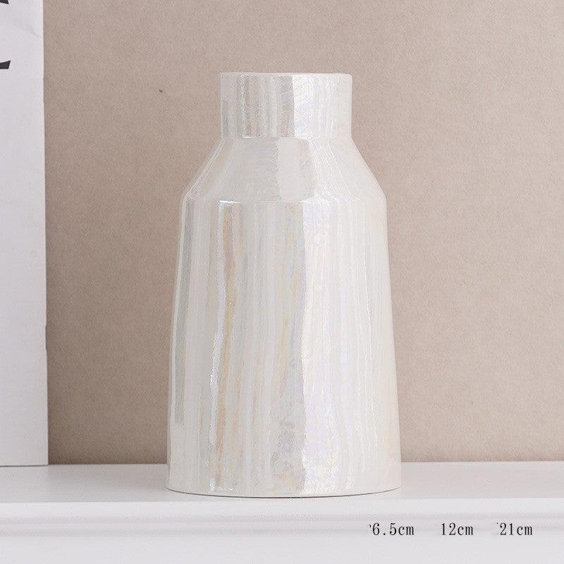 Ceramic Decorative Vase Water Raised Flowers Building Blocks Living Room - Pacisia