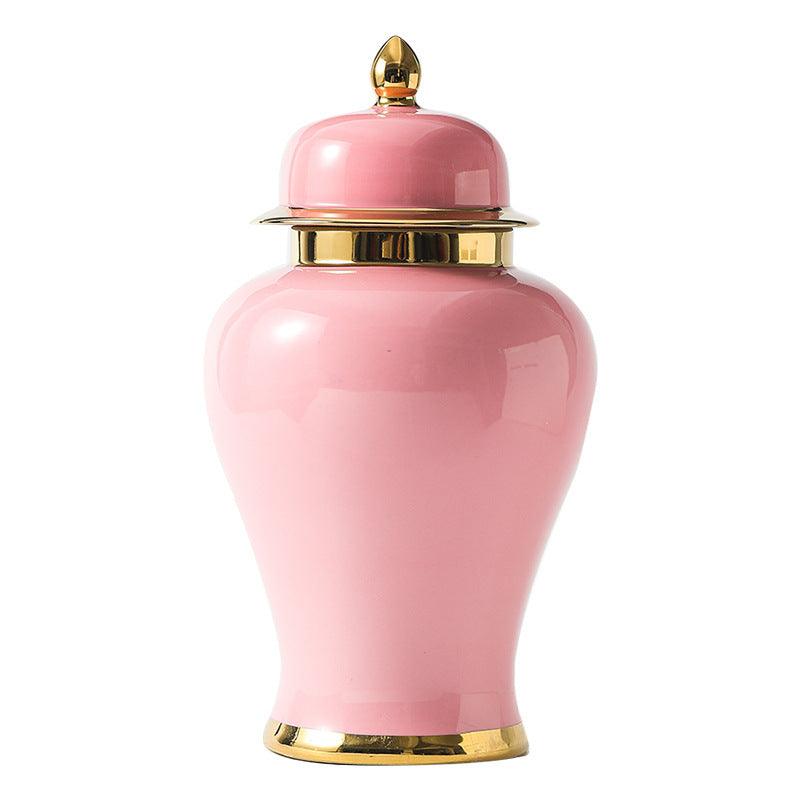 Ceramic Golden General Vase Flower Insert - Pacisia