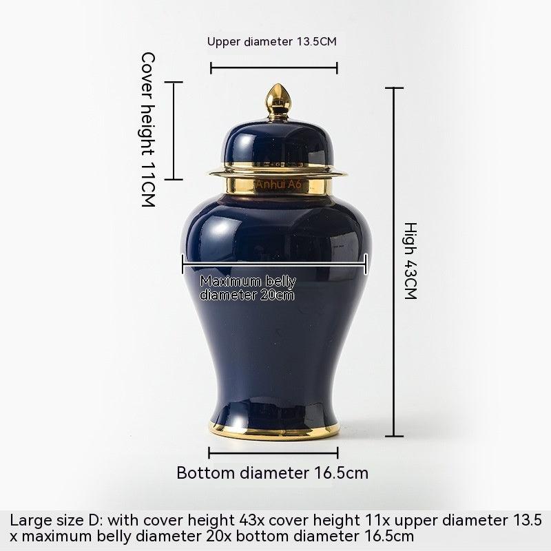 Ceramic Golden General Vase Flower Insert - Pacisia