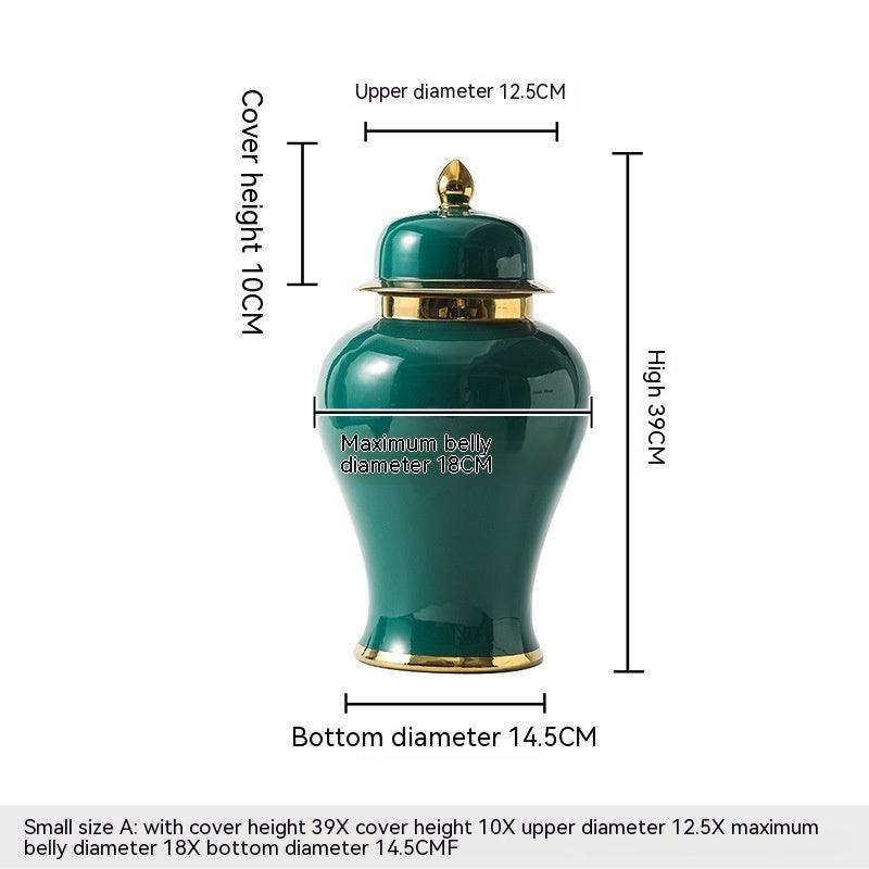 Ceramic Golden General Vase Flower Insert - Pacisia
