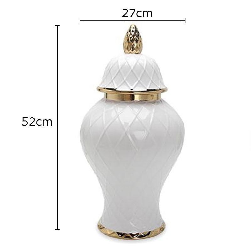 Ceramic Golden General Vase Flower Insert - Pacisia