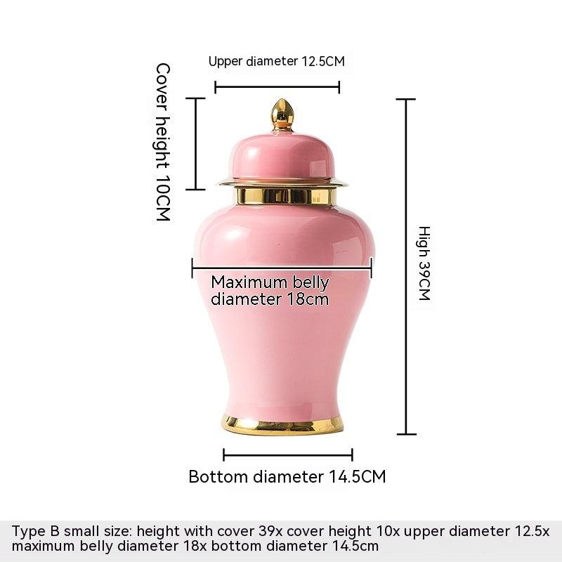 Ceramic Golden General Vase Flower Insert - Pacisia