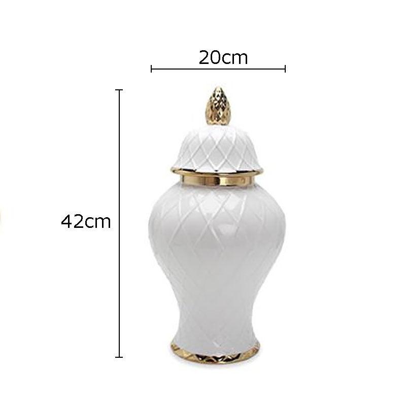 Ceramic Golden General Vase Flower Insert - Pacisia