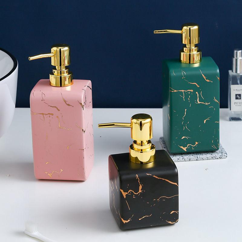 Ceramic Hand Sanitizer Small Bottle Dali Pattern Pump Bottle Bathroom - Pacisia