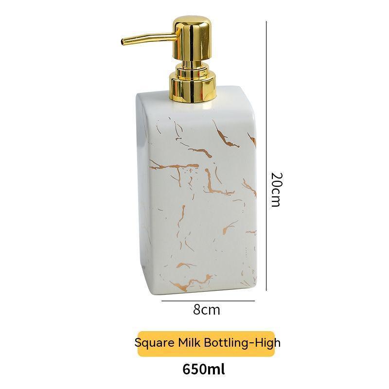 Ceramic Hand Sanitizer Small Bottle Dali Pattern Pump Bottle Bathroom - Pacisia