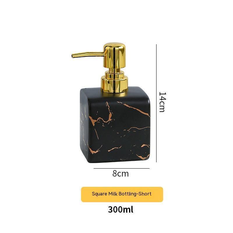 Ceramic Hand Sanitizer Small Bottle Dali Pattern Pump Bottle Bathroom - Pacisia