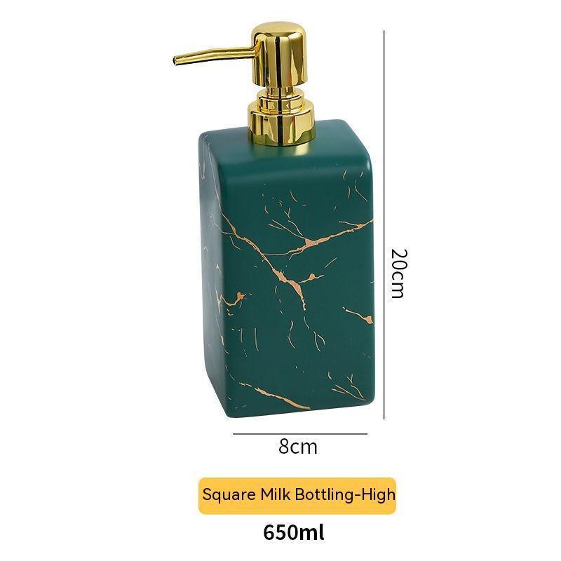 Ceramic Hand Sanitizer Small Bottle Dali Pattern Pump Bottle Bathroom - Pacisia