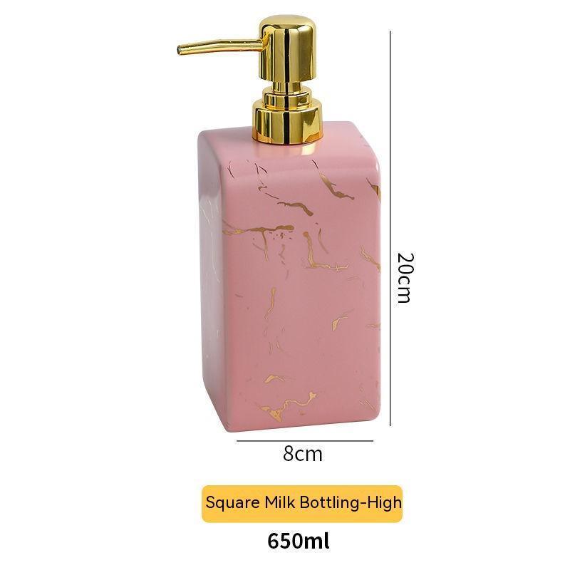 Ceramic Hand Sanitizer Small Bottle Dali Pattern Pump Bottle Bathroom - Pacisia