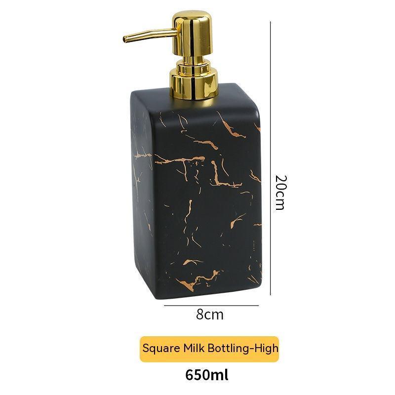 Ceramic Hand Sanitizer Small Bottle Dali Pattern Pump Bottle Bathroom - Pacisia