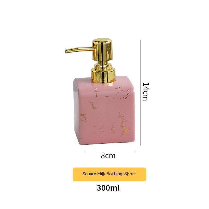 Ceramic Hand Sanitizer Small Bottle Dali Pattern Pump Bottle Bathroom - Pacisia