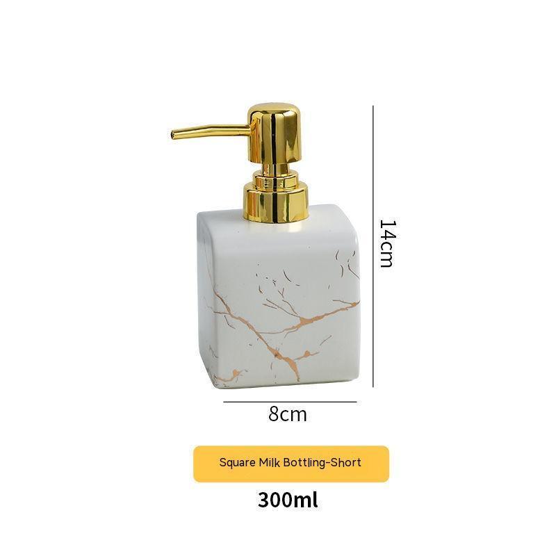 Ceramic Hand Sanitizer Small Bottle Dali Pattern Pump Bottle Bathroom - Pacisia