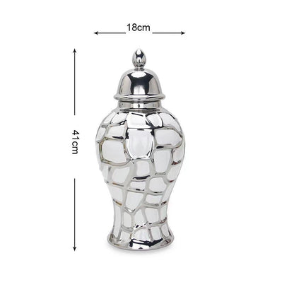 Ceramic Light Luxury Electroplating Vase Crafts Decoration - Pacisia