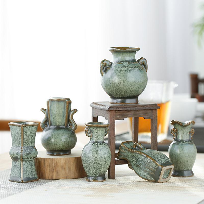 Ceramic Mini Vase Bronze Glaze Chinese Ornaments - Pacisia