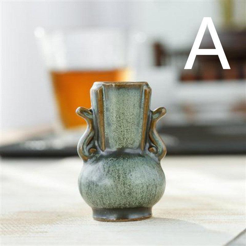 Ceramic Mini Vase Bronze Glaze Chinese Ornaments - Pacisia