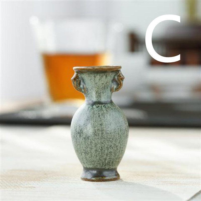 Ceramic Mini Vase Bronze Glaze Chinese Ornaments - Pacisia