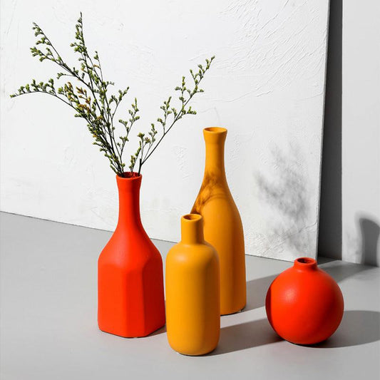 Ceramic Morandi Vase Decoration Dried Flower Arrangement - Pacisia