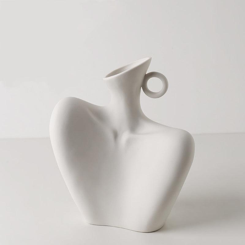 Ceramic Simple White Vase Nordic Creative Home Decoration - Pacisia