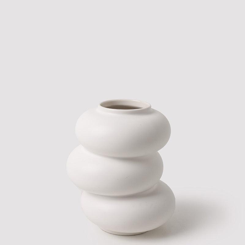 Ceramic Simple White Vase Nordic Creative Home Decoration - Pacisia