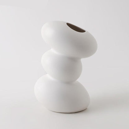 Ceramic Simple White Vase Nordic Creative Home Decoration - Pacisia