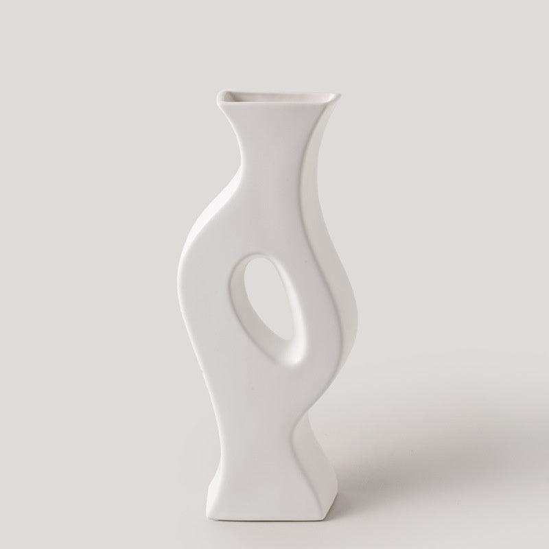 Ceramic Simple White Vase Nordic Creative Home Decoration - Pacisia