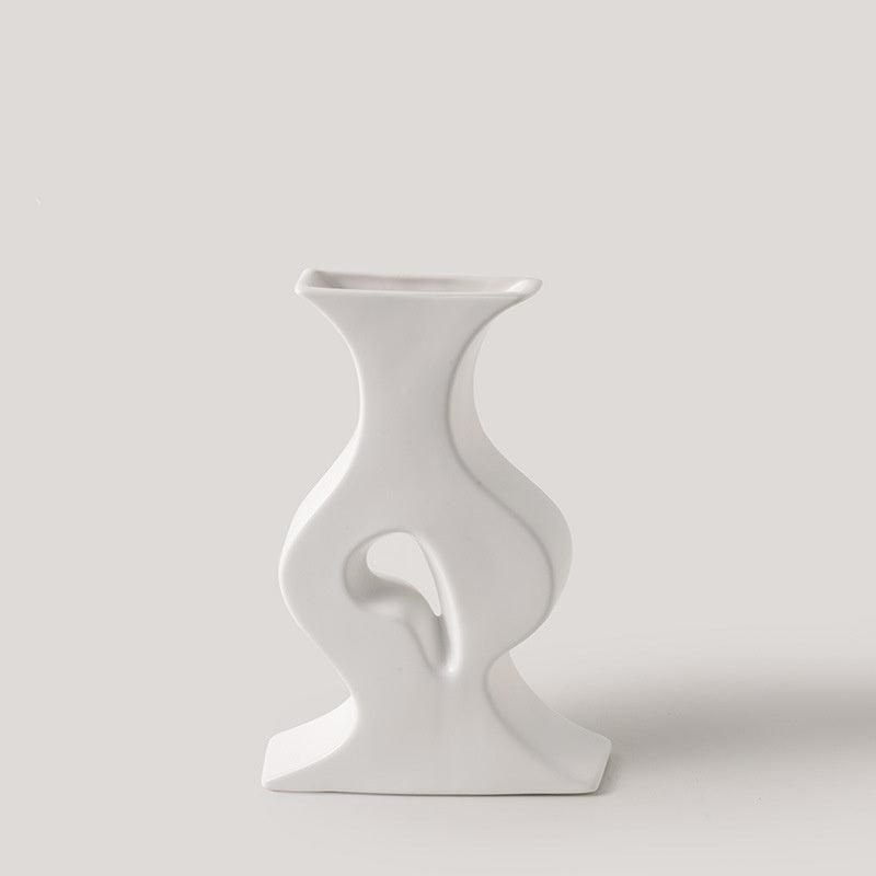 Ceramic Simple White Vase Nordic Creative Home Decoration - Pacisia