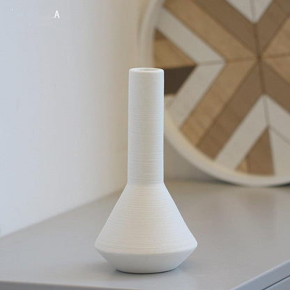 Ceramic Vase Brushed Nordic Modern Minimalist - Pacisia