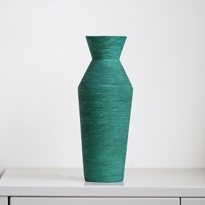 Ceramic Vase Brushed Nordic Modern Minimalist - Pacisia