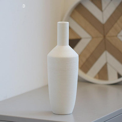 Ceramic Vase Brushed Nordic Modern Minimalist - Pacisia