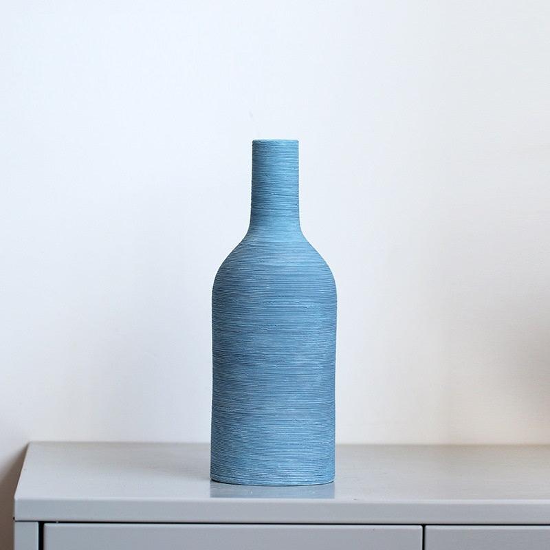 Ceramic Vase Brushed Nordic Modern Minimalist - Pacisia