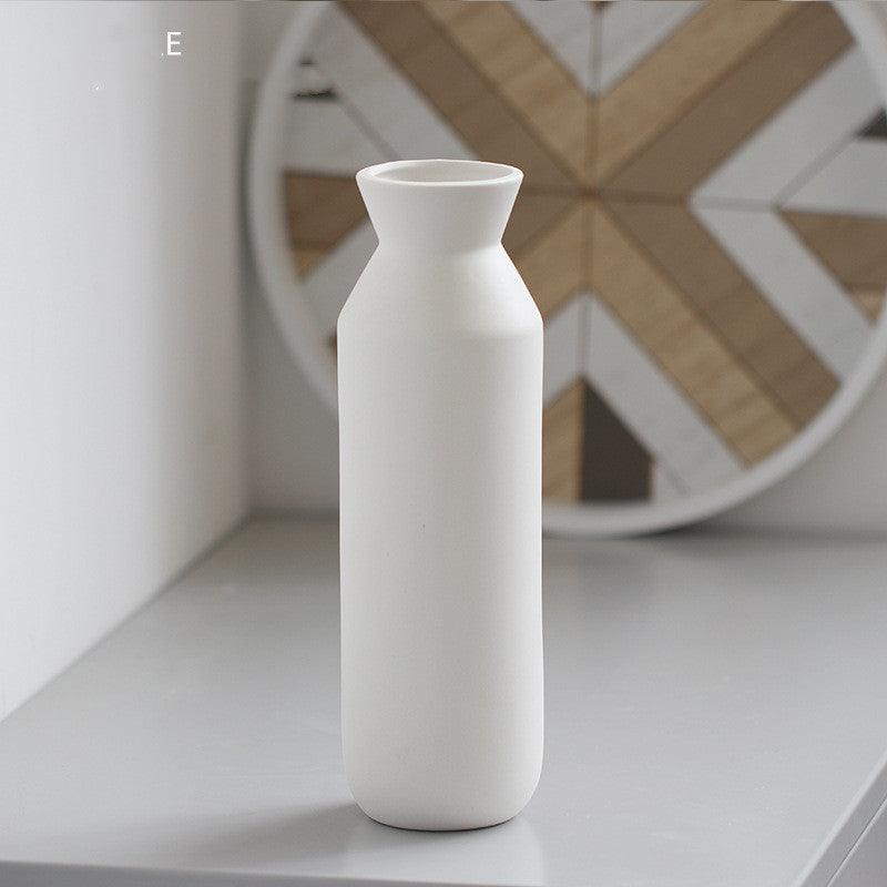 Ceramic Vase Brushed Nordic Modern Minimalist - Pacisia