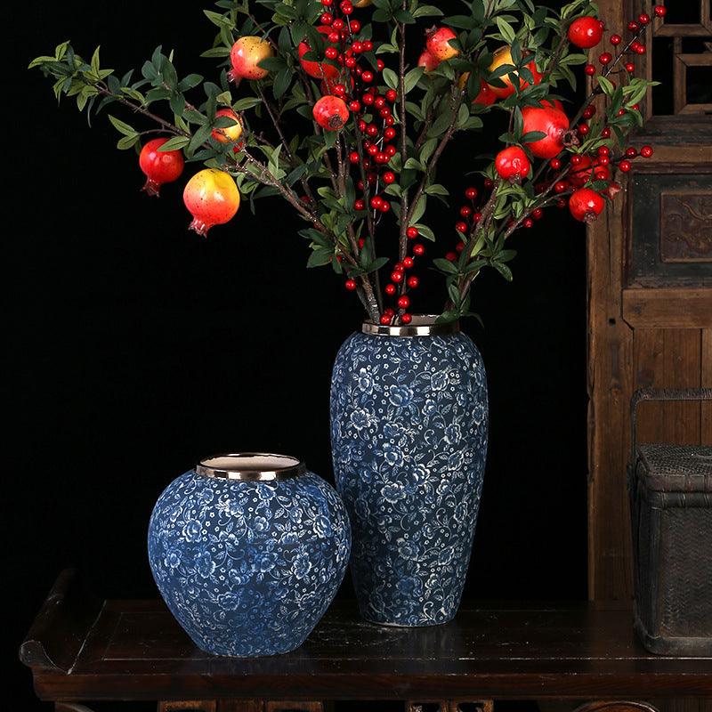 Ceramic Vase Chinese Style Retro Blue And White Porcelain - Pacisia