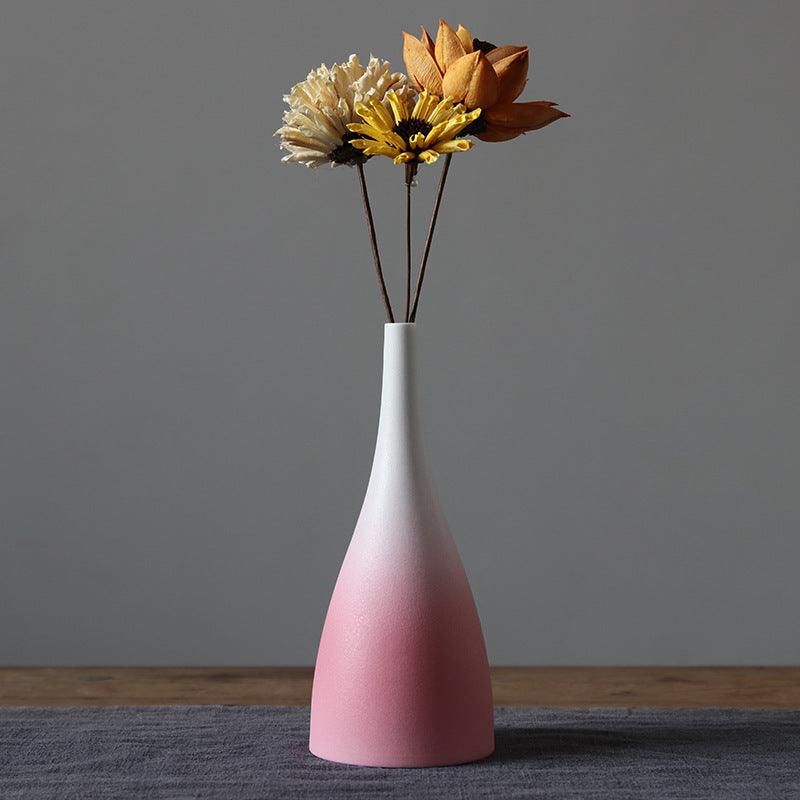Ceramic Vase Creative Simple Decoration Gradient Frosted - Pacisia