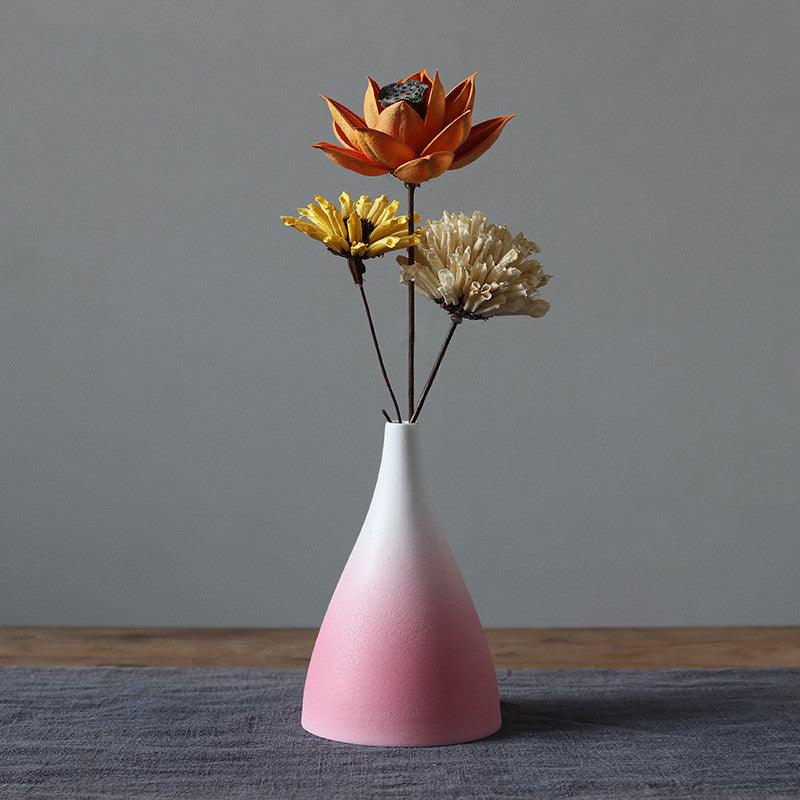 Ceramic Vase Creative Simple Decoration Gradient Frosted - Pacisia