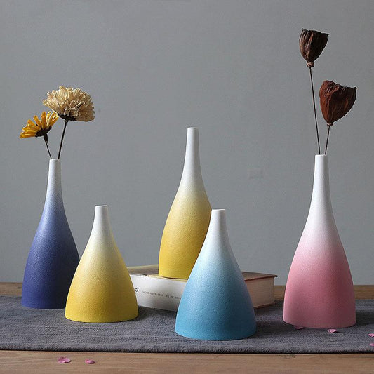 Ceramic Vase Creative Simple Decoration Gradient Frosted - Pacisia