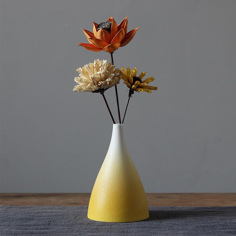 Ceramic Vase Creative Simple Decoration Gradient Frosted - Pacisia