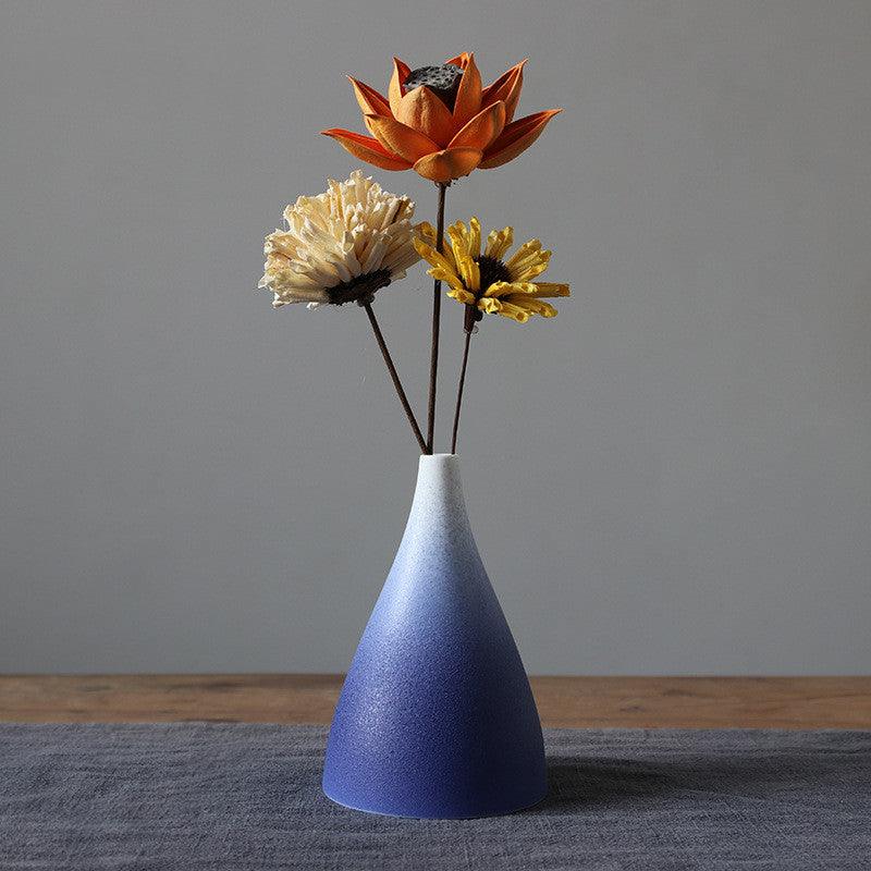 Ceramic Vase Creative Simple Decoration Gradient Frosted - Pacisia
