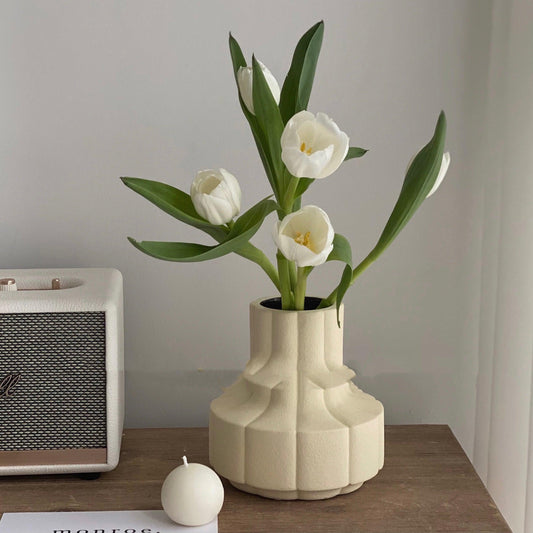 Ceramic Vase Decoration Flower Desktop Nordic Medium Countertop Home Study Room Floral Art - Pacisia