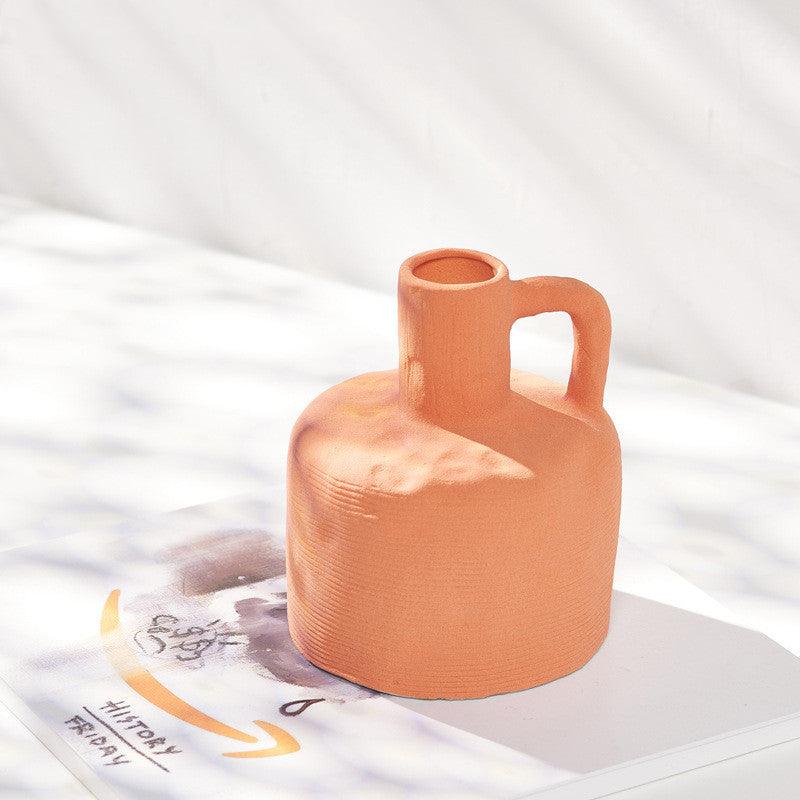 Ceramic Vase Decoration Living Room Flower Arrangement Retro Homestay - Pacisia