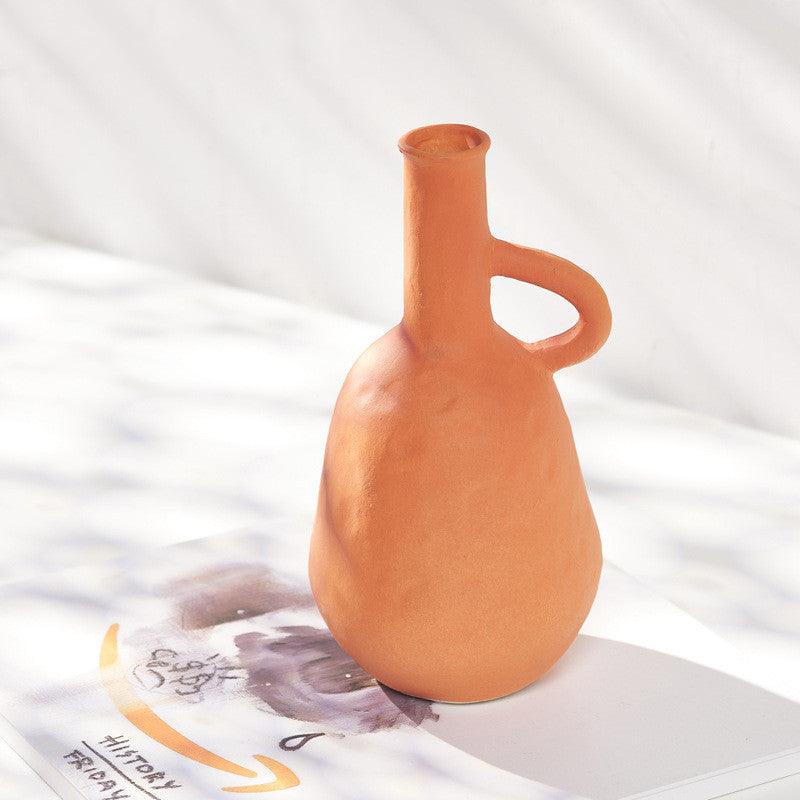 Ceramic Vase Decoration Living Room Flower Arrangement Retro Homestay - Pacisia