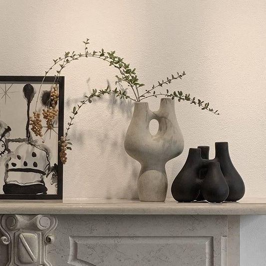 Ceramic Vase Decoration Nordic Minimalist Home Art Modern Hydroponic Flower Container - Pacisia