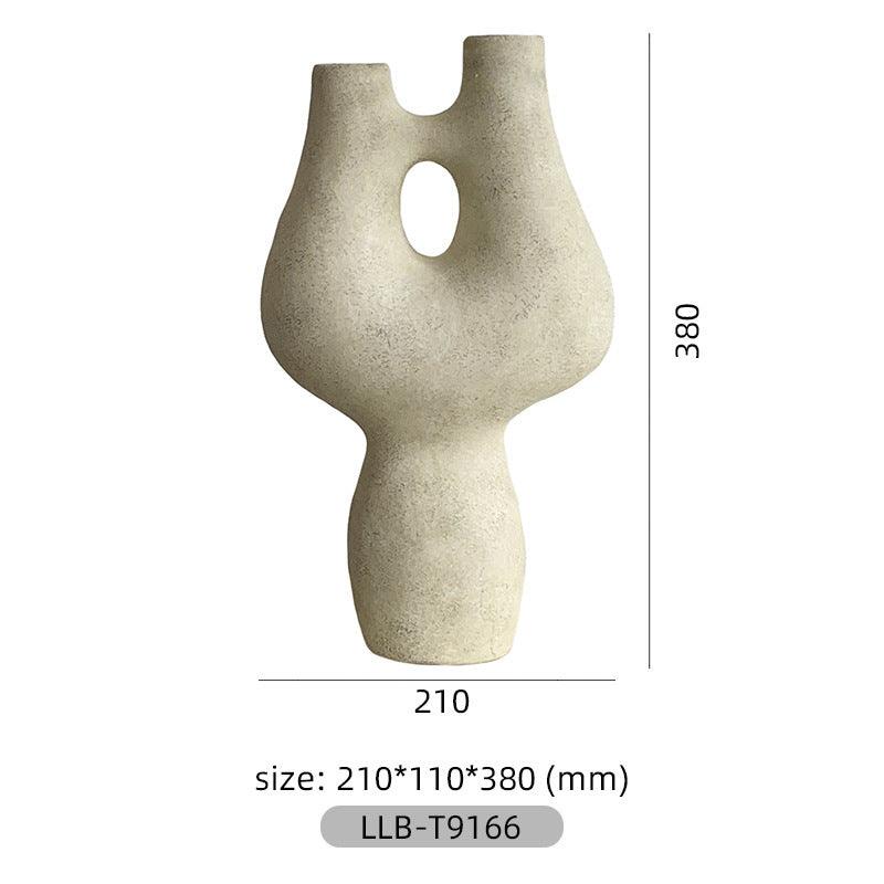 Ceramic Vase Decoration Nordic Minimalist Home Art Modern Hydroponic Flower Container - Pacisia