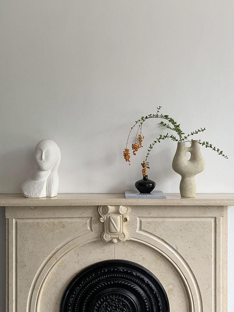 Ceramic Vase Decoration Nordic Minimalist Home Art Modern Hydroponic Flower Container - Pacisia