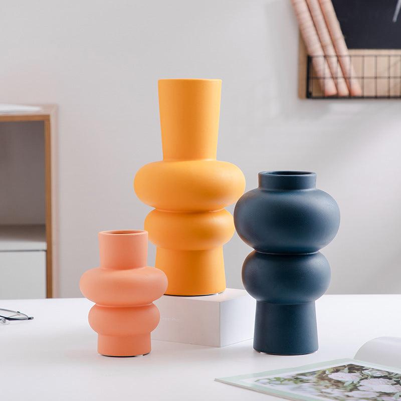 Ceramic Vase Flower Nordic Minimalist Living Room Decoration - Pacisia