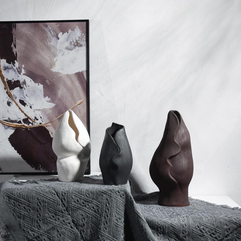 Ceramic Vase Handmade Brushed Decorative Ornaments - Pacisia