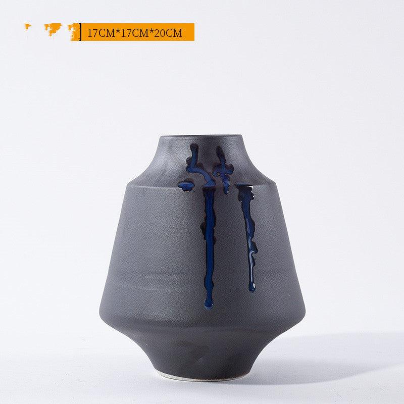 Ceramic Vase Living Room Dining Table Antique Japanese Floral Flower Arrangement Ornaments - Pacisia